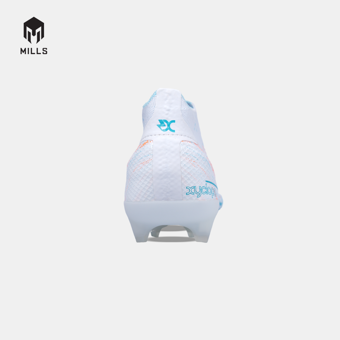 MILLS SEPATU SEPAKBOLA XYCLOPS STRIKEBLAST M2.1 ELITE FG WHITE/JAVA.CYAN/FRESH.ORANGE 9309001