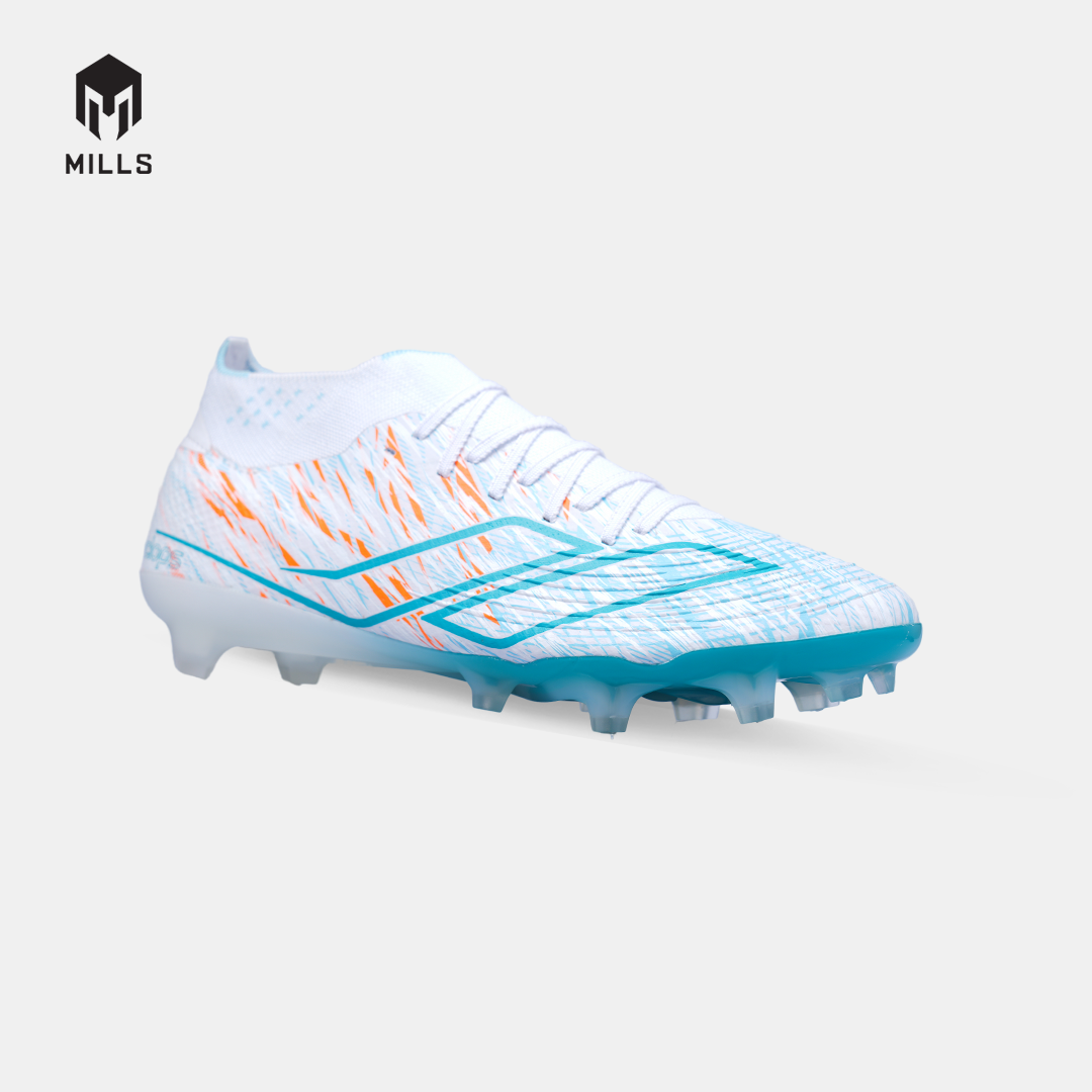 MILLS SEPATU SEPAKBOLA XYCLOPS STRIKEBLAST M2.1 ELITE FG WHITE/JAVA.CYAN/FRESH.ORANGE 9309001