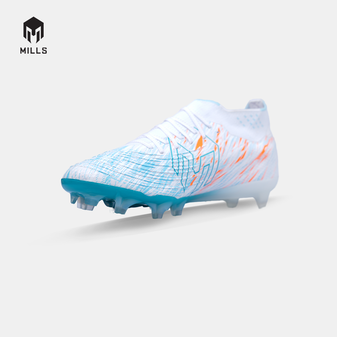 MILLS SEPATU SEPAKBOLA XYCLOPS STRIKEBLAST M2.1 ELITE FG WHITE/JAVA.CYAN/FRESH.ORANGE 9309001