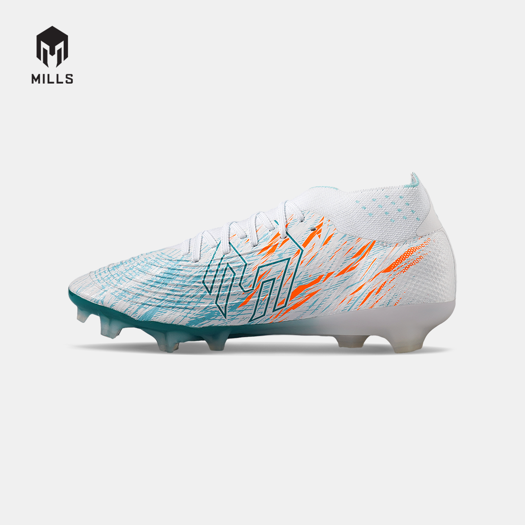 MILLS SEPATU SEPAKBOLA XYCLOPS STRIKEBLAST M2.1 PRIME FG WHITE/JAVA.CYAN/FRESH.ORANGE 9309101