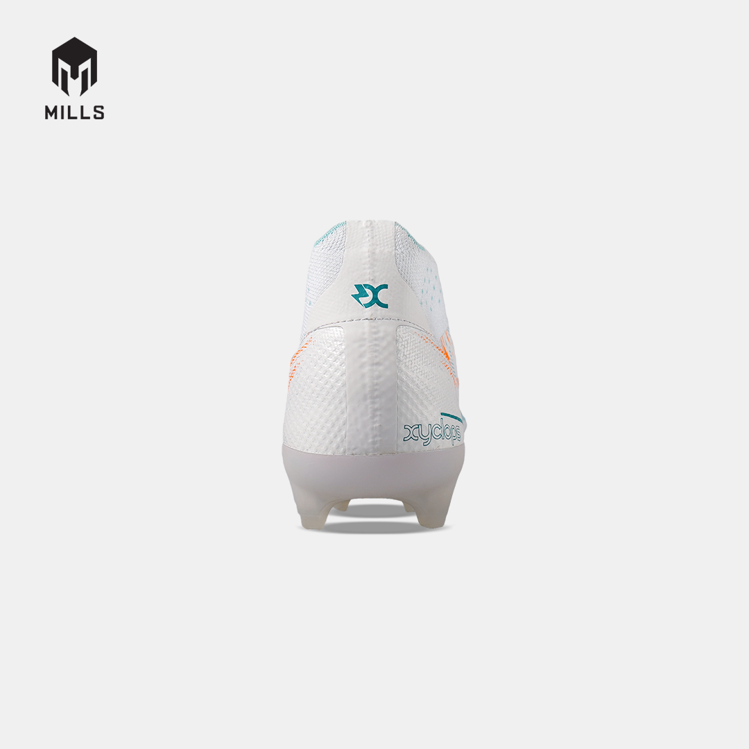 MILLS SEPATU SEPAKBOLA XYCLOPS STRIKEBLAST M2.1 PRIME FG WHITE/JAVA.CYAN/FRESH.ORANGE 9309101