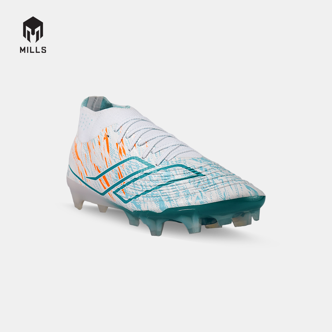 MILLS SEPATU SEPAKBOLA XYCLOPS STRIKEBLAST M2.1 PRIME FG WHITE/JAVA.CYAN/FRESH.ORANGE 9309101