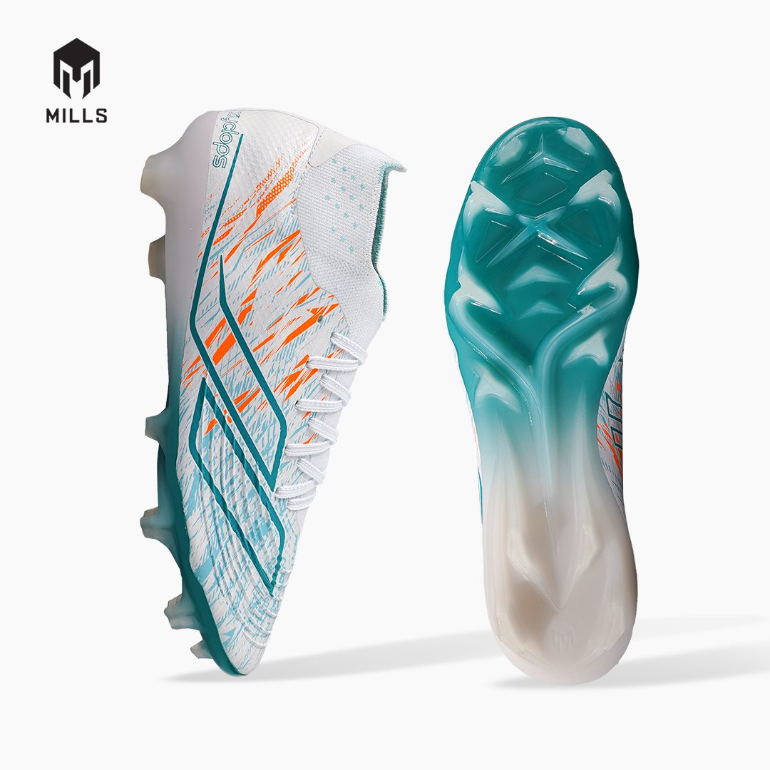 MILLS SEPATU SEPAKBOLA XYCLOPS STRIKEBLAST M2.1 PRIME FG WHITE/JAVA.CYAN/FRESH.ORANGE 9309101