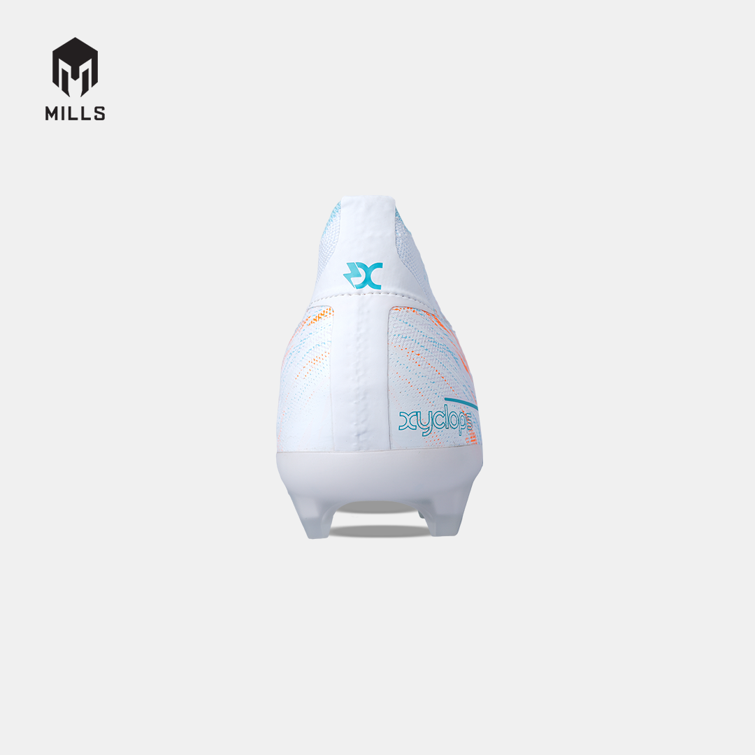 MILLS SEPATU SEPAKBOLA XYCLOPS STRIKEBLAST M2.1 PRIME FG WHITE/JAVA.CYAN/FRESH.ORANGE 9309101