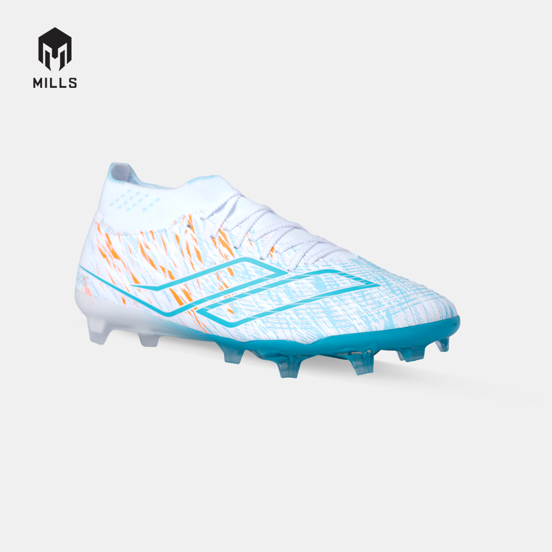 MILLS SEPATU SEPAKBOLA XYCLOPS STRIKEBLAST M2.1 PRIME FG WHITE/JAVA.CYAN/FRESH.ORANGE 9309101