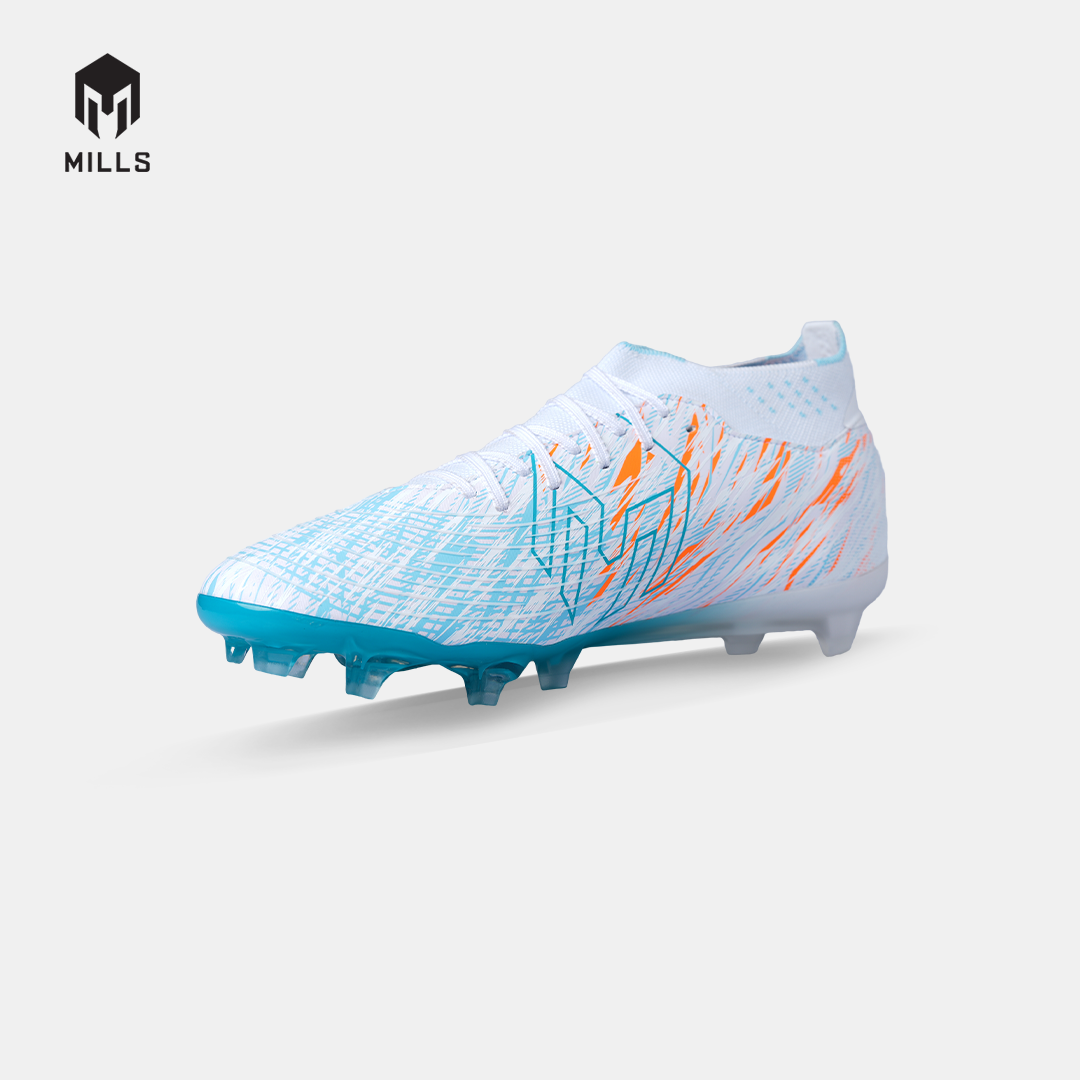 MILLS SEPATU SEPAKBOLA XYCLOPS STRIKEBLAST M2.1 PRIME FG WHITE/JAVA.CYAN/FRESH.ORANGE 9309101