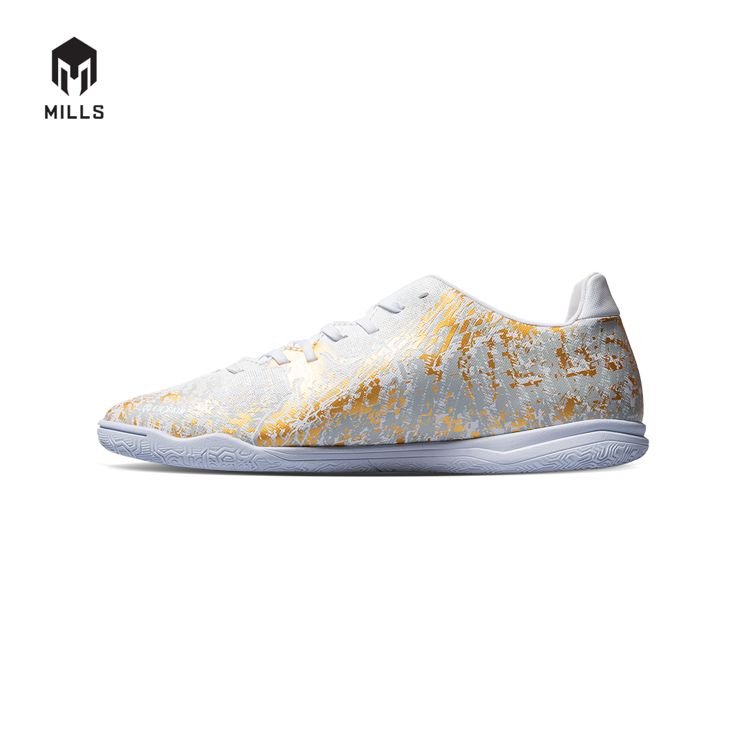 MILLS Sepatu Futsal Gladion IN White / LT Grey / Gold 9403702