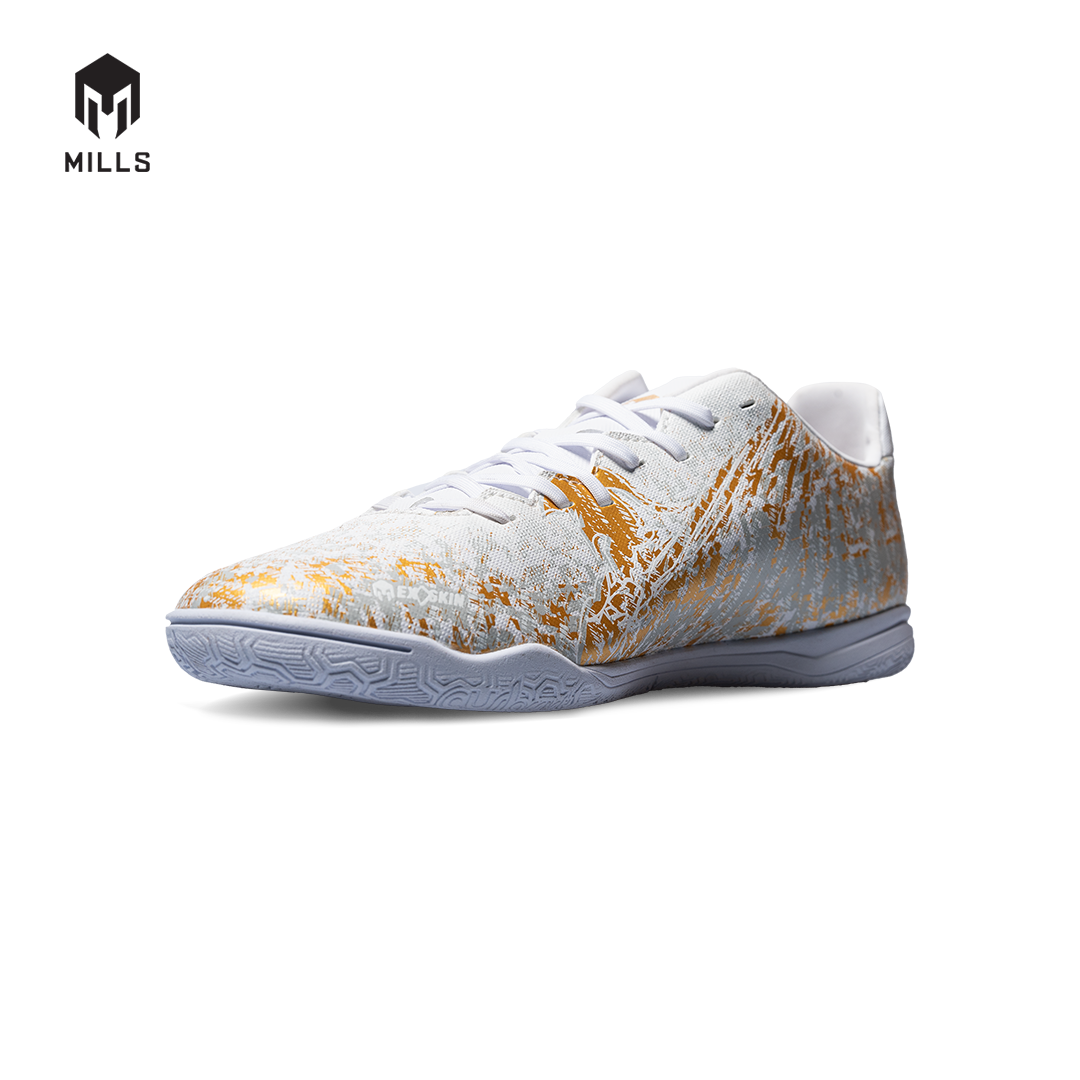 MILLS Sepatu Futsal Gladion IN White / LT Grey / Gold 9403702