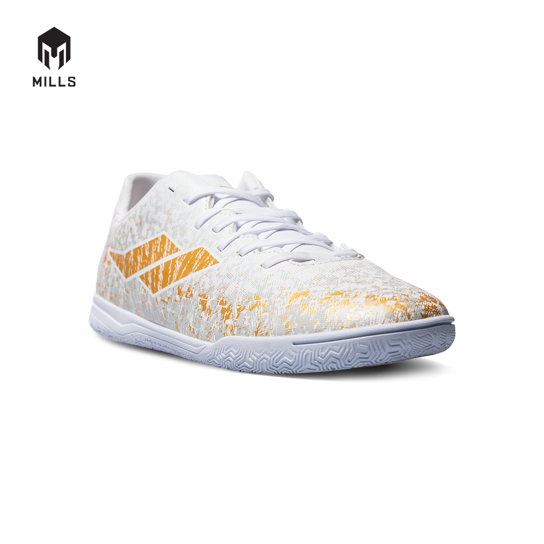 MILLS Sepatu Futsal Gladion IN White / LT Grey / Gold 9403702