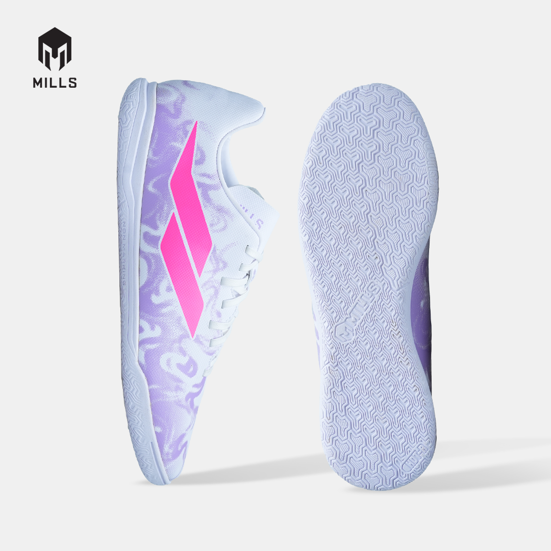 MILLS SEPATU FUTSAL AURA 2.0 IN WHITE/LAVENDER/HOT.PINK 9408601
