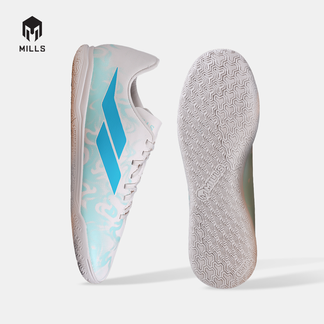 MILLS SEPATU FUTSAL AURA 2.0 IN OFF.WHITE/MISTY.TEAL/CYAN.BLUE 9408602