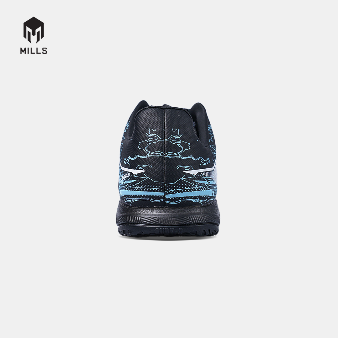 MILLS SEPATU FUTSAL NOUVA IN PHANTOM BLACK/AQUA BLUE 9408807