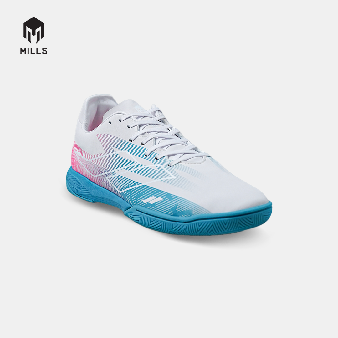MILLS SEPATU FUTSAL XYCLOPS NITROACE M2 MATCH IN COOL WHITE/ELECTRIC PINK/JAVA CYAN 9409102