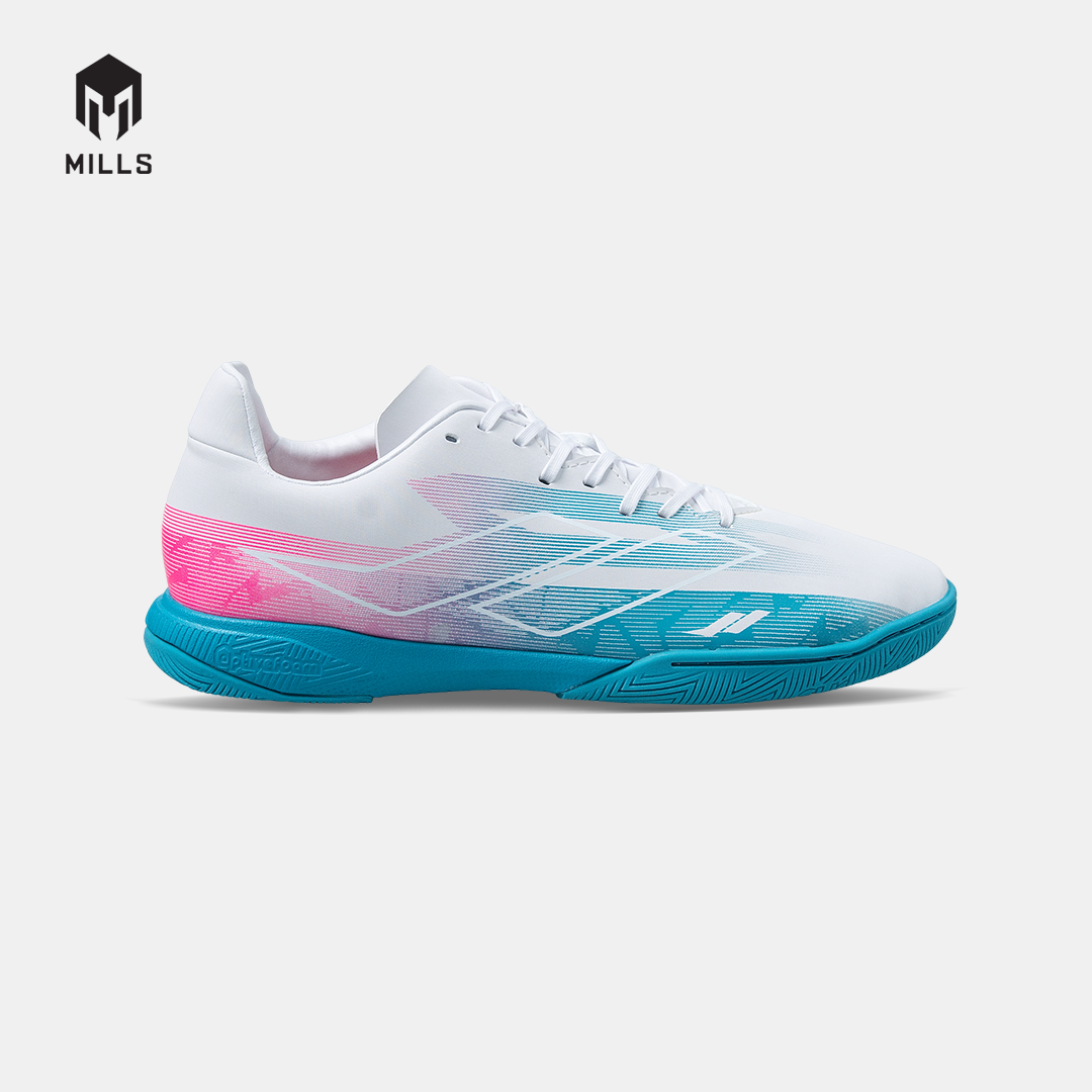 MILLS SEPATU FUTSAL XYCLOPS NITROACE M2 MATCH IN COOL WHITE/ELECTRIC PINK/JAVA CYAN 9409102