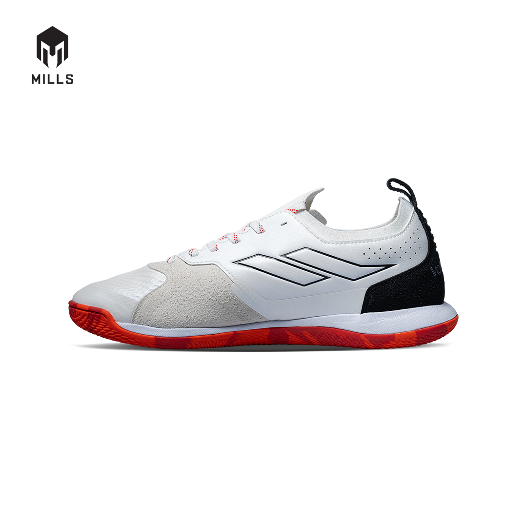 MILLS Sepatu Futsal Voltasala Pro Nemesis White Pearlize / Black / Warm Red 9500902