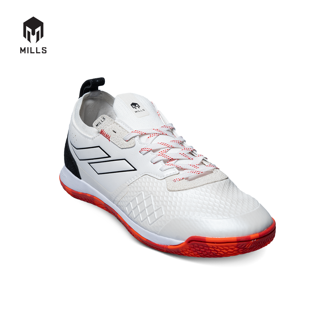 MILLS Sepatu Futsal Voltasala Pro Nemesis White Pearlize / Black / Warm Red 9500902