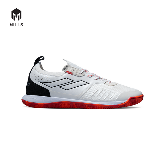 MILLS Sepatu Futsal Voltasala Pro Nemesis White Pearlize / Black / Warm Red 9500902