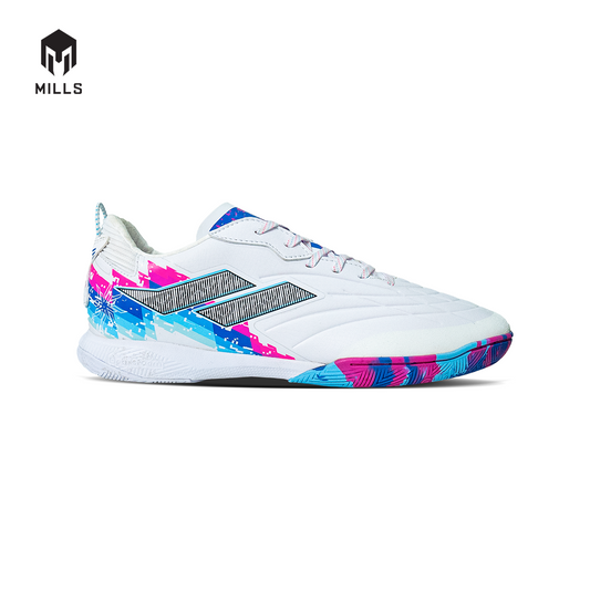 MILLS Sepatu Futsal Voltasala Pro Apex BBS Elite White / Royal Blue / Magenta 9501701