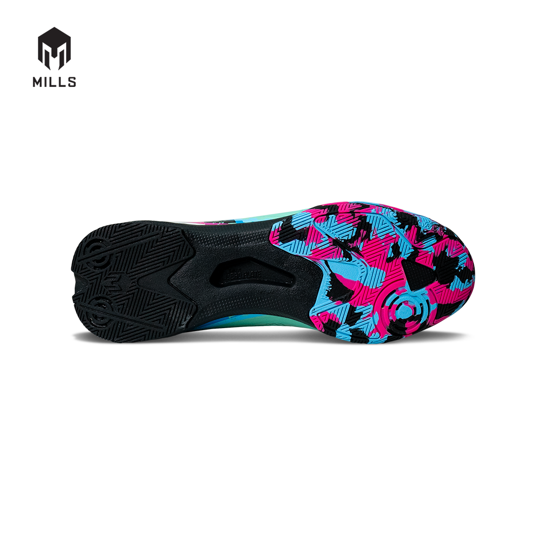 MILLS Sepatu Futsal Voltasala Pro Apex BBS Elite Spare Mint / Black / Magenta / Blue 9501703