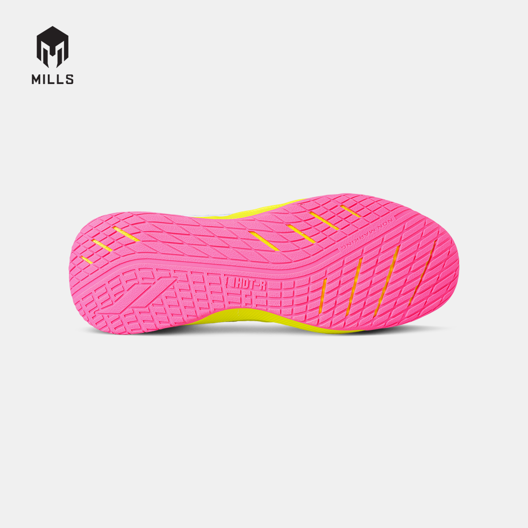 MILLS SEPATU FUTSAL VOLTASALA ARION M2 SUEDE WHITE/FLASH.YELLOW/HOT.PINK 9502403