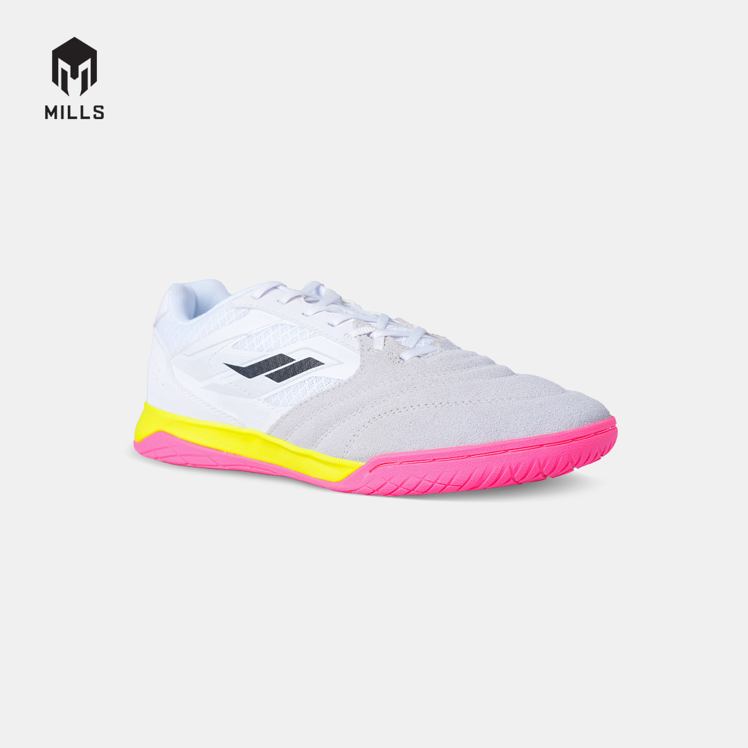 MILLS SEPATU FUTSAL VOLTASALA ARION M2 SUEDE WHITE/FLASH.YELLOW/HOT.PINK 9502403