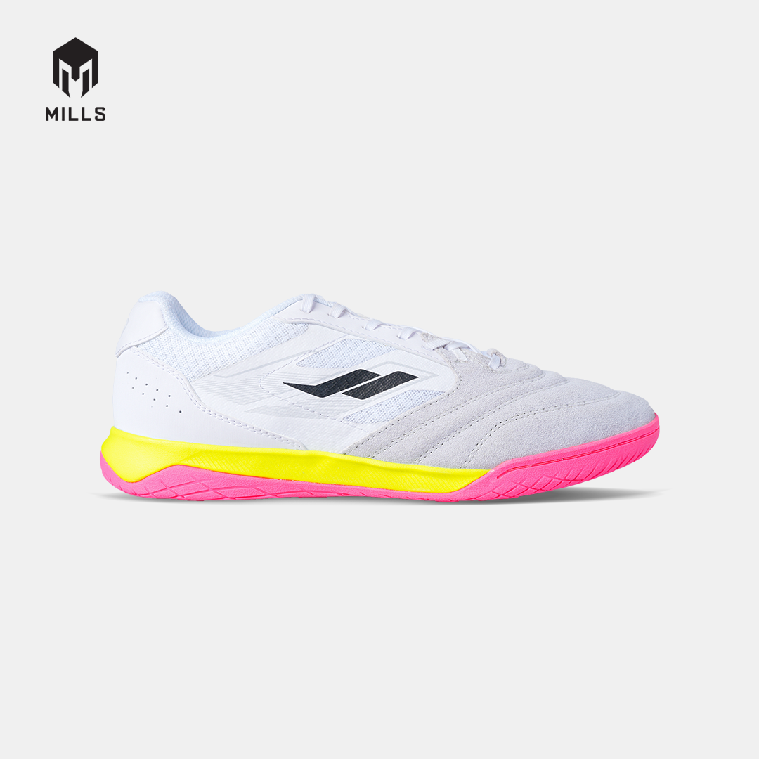 MILLS SEPATU FUTSAL VOLTASALA ARION M2 SUEDE WHITE/FLASH.YELLOW/HOT.PINK 9502403