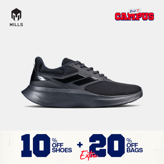 Mills Sepatu Sportstyle Shoes Echo Triple Black 9702304