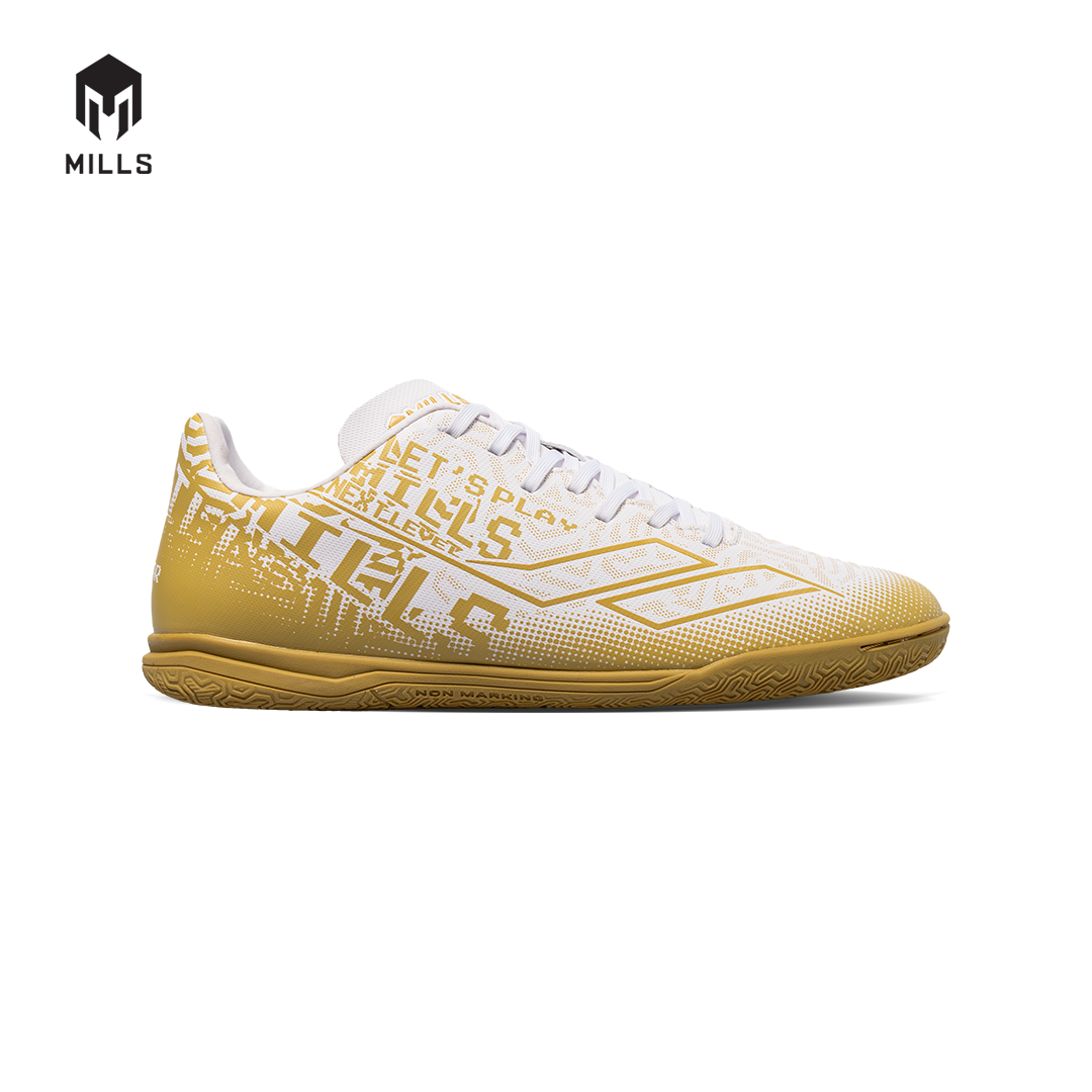 MILLS Sepatu Futsal Blazar IN Jr White / Gold 9800703