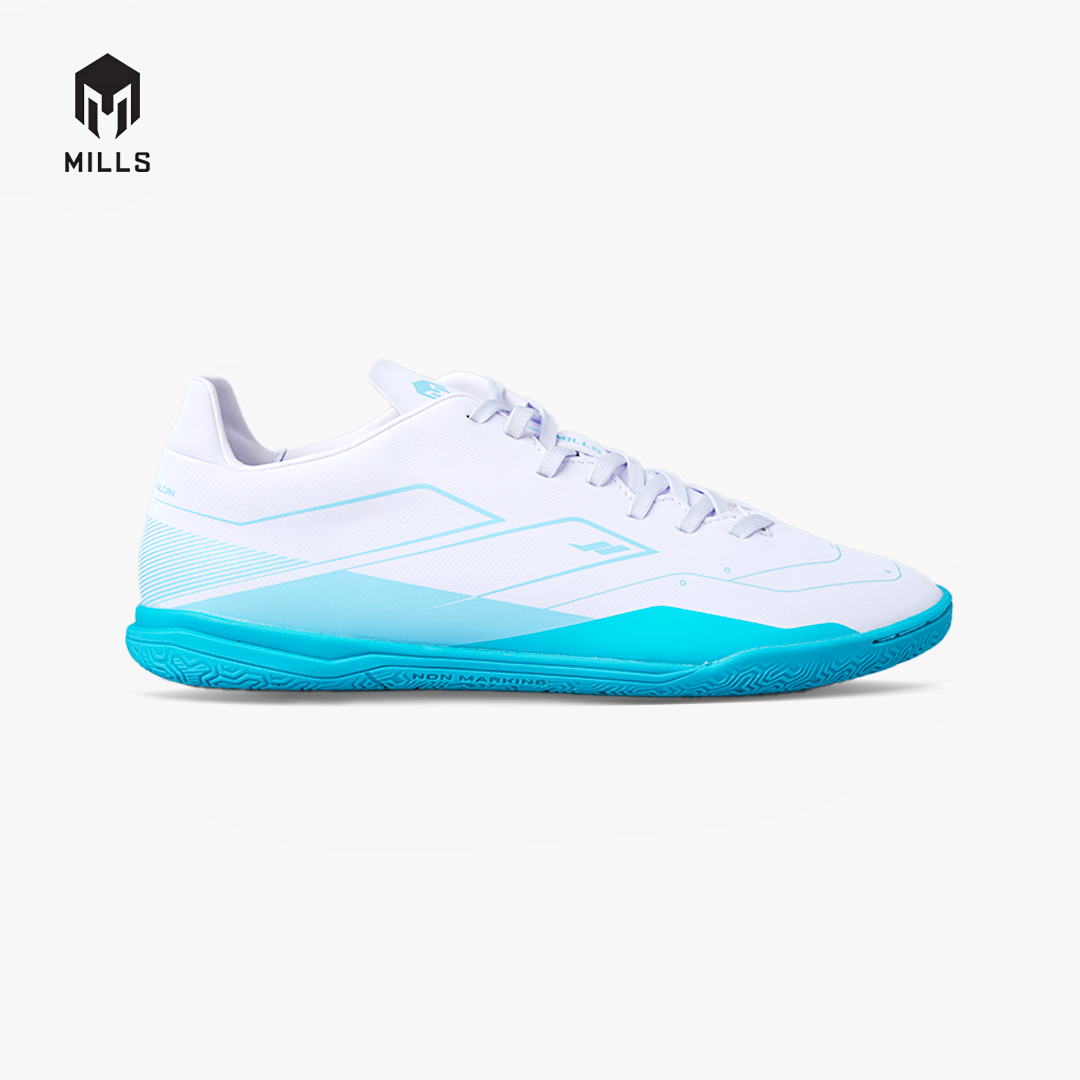 MILLS SEPATU FUTSAL VULCAN 2.0 IN JR WHITE/AQUA.BLUE/CYAN.BLUE 9803306
