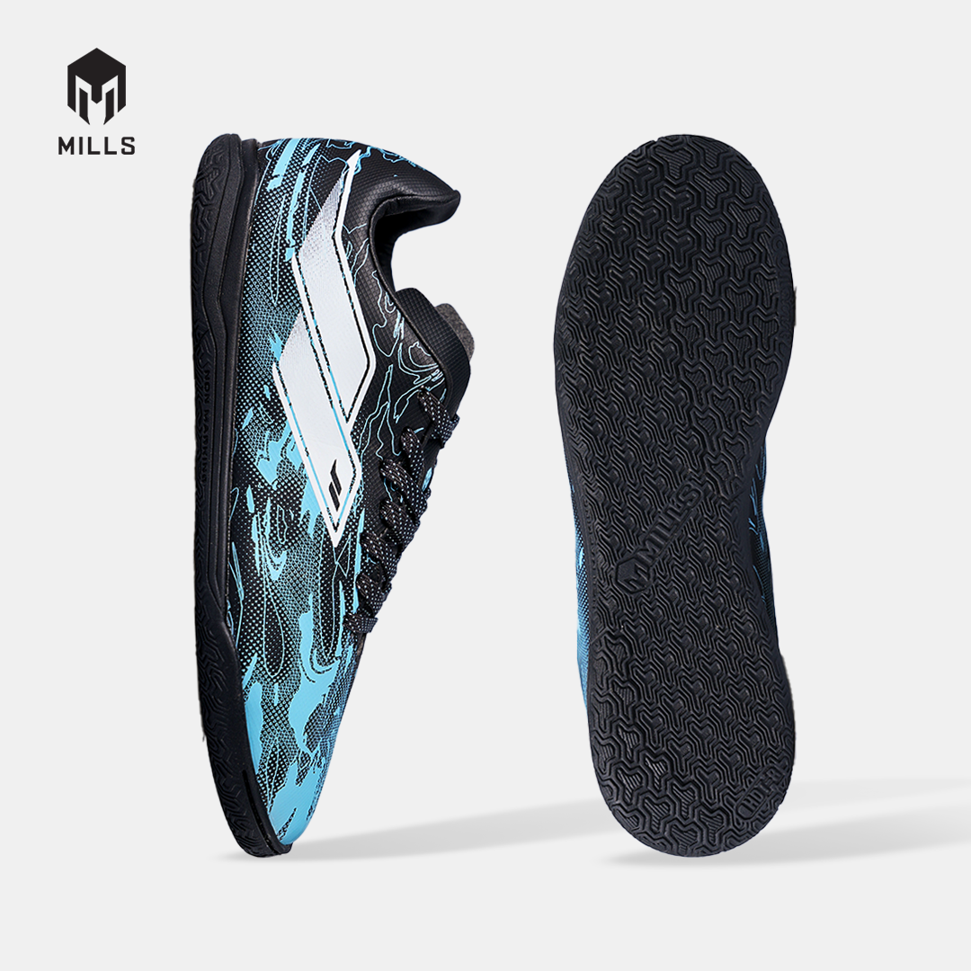 MILLS SEPATU FUTSAL NOUVA IN JR PHANTOM BLACK/AQUA BLUE 9808807