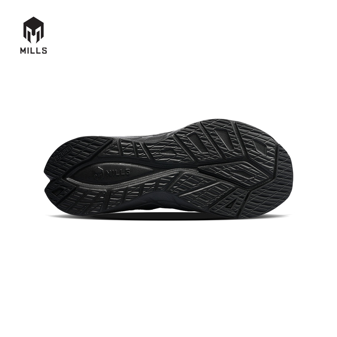 MILLS Sepatu Lari Running Shoes Treximo Vision All Black 9103403