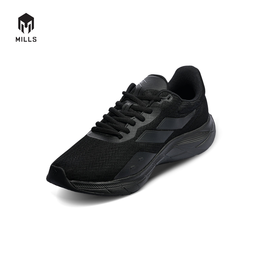 MILLS Sepatu Lari Running Shoes Treximo Vision All Black 9103403