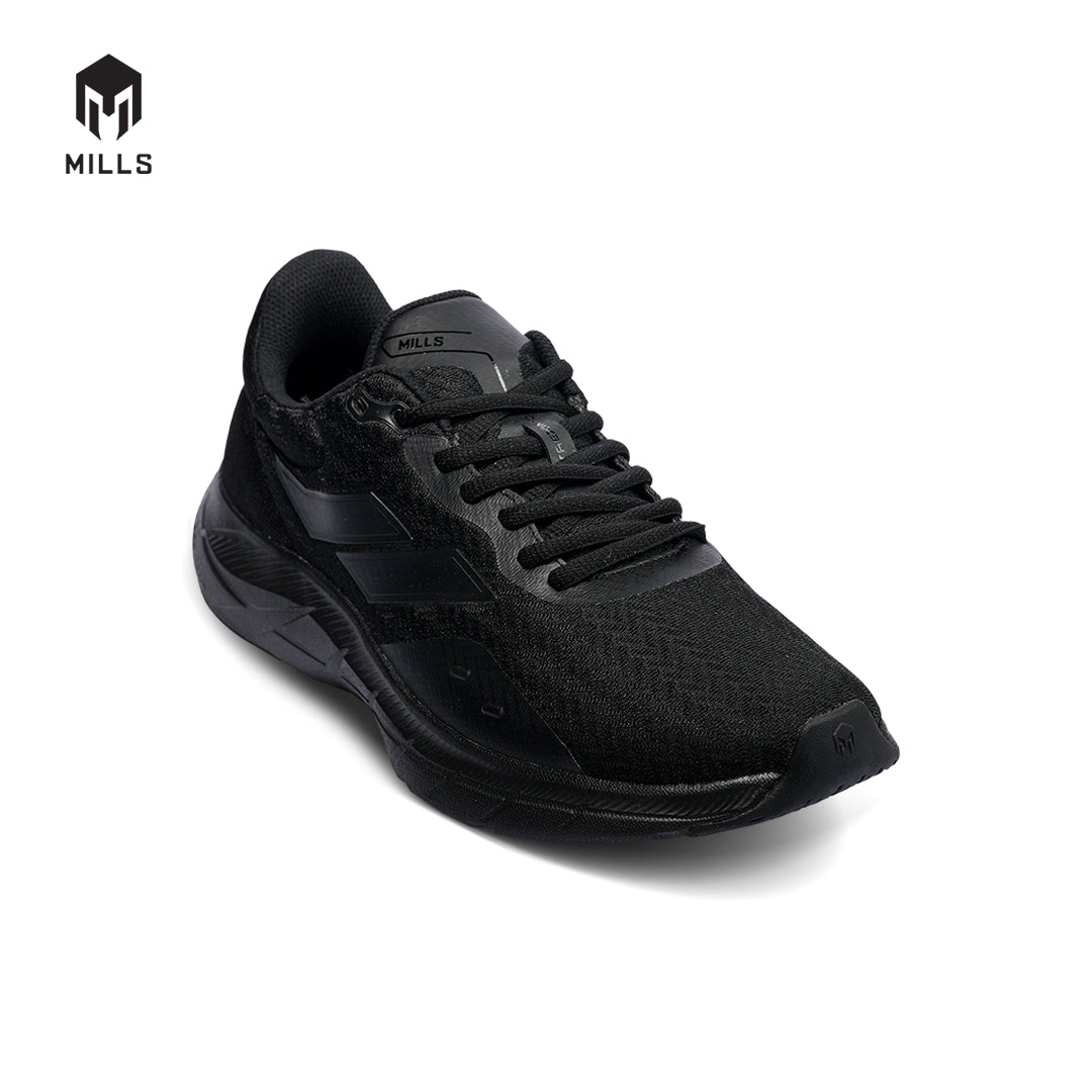 MILLS Sepatu Lari Running Shoes Treximo Vision All Black 9103403