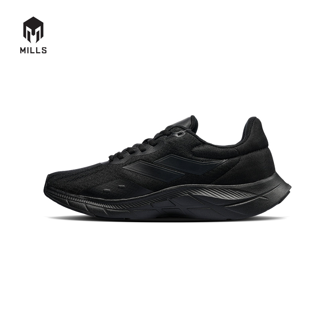 MILLS Sepatu Lari Running Shoes Treximo Vision All Black 9103403