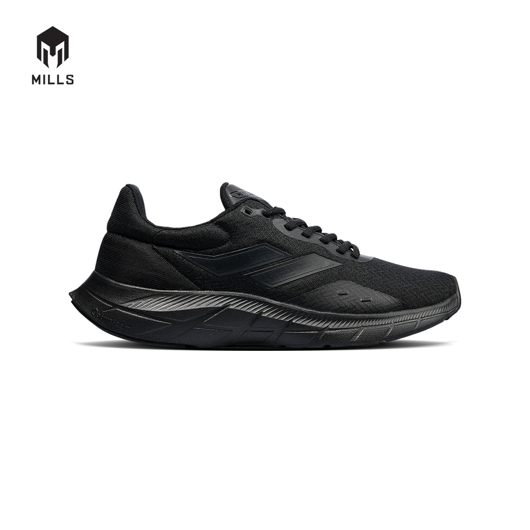 MILLS Sepatu Lari Running Shoes Treximo Vision All Black 9103403