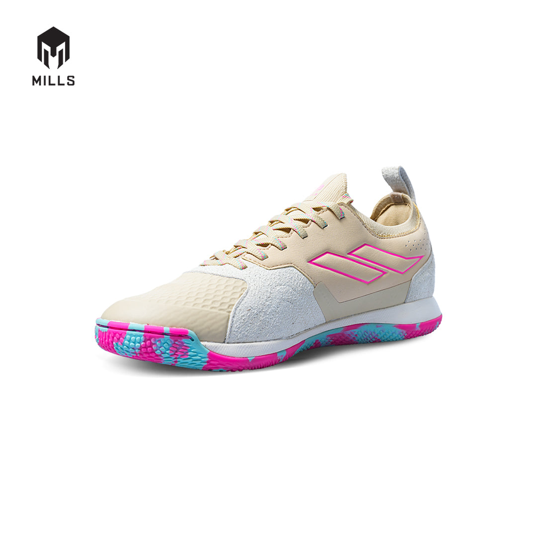 MILLS Sepatu Futsal Voltasala Pro Nemesis Beige / Pink / LT. Blue 9500909