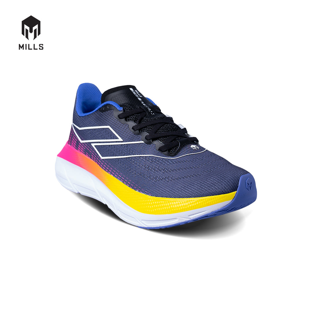 Mills Sepatu Lari Running Shoes Enermax Stream Black / Magenta / White 9103203