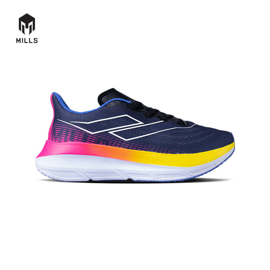 Mills Sepatu Lari Running Shoes Enermax Stream Black / Magenta / White 9103203