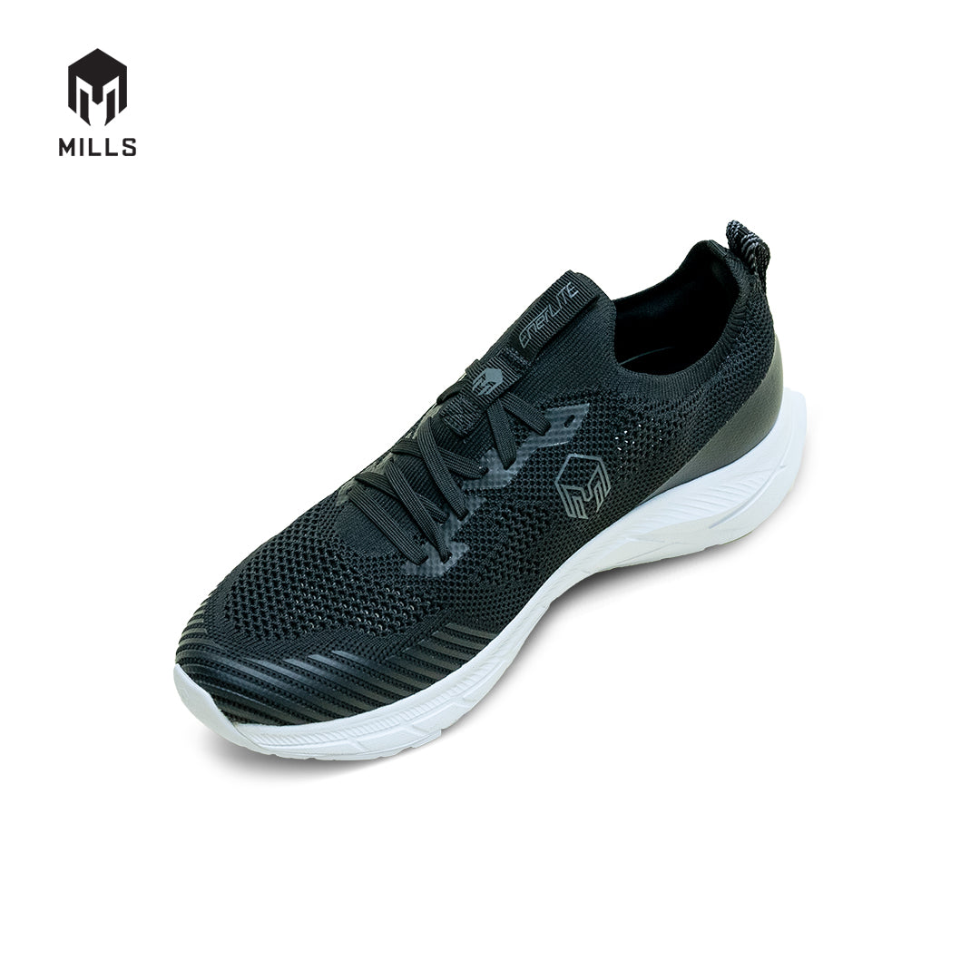 Mills Sepatu Lari Running Shoes Treximo Enerlite Black / White 9102006