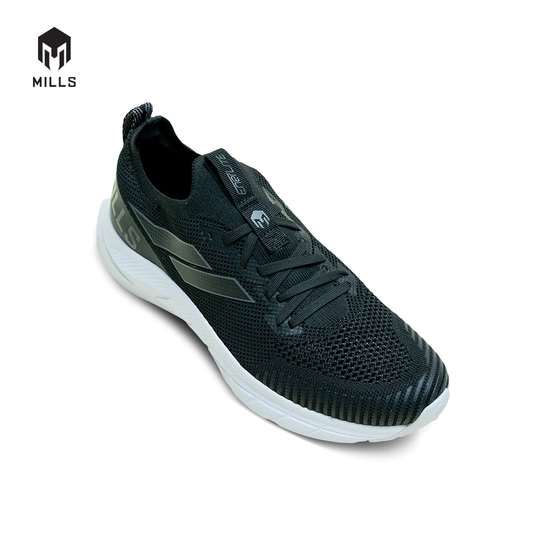 Mills Sepatu Lari Running Shoes Treximo Enerlite Black / White 9102006