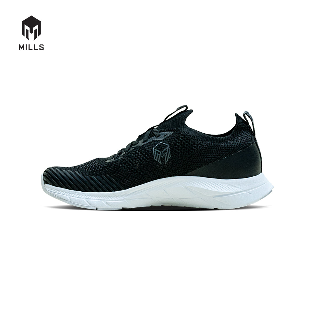 Mills Sepatu Lari Running Shoes Treximo Enerlite Black / White 9102006