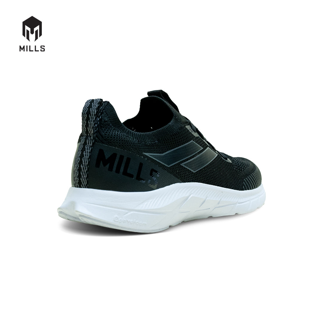 Mills Sepatu Lari Running Shoes Treximo Enerlite Black / White 9102006