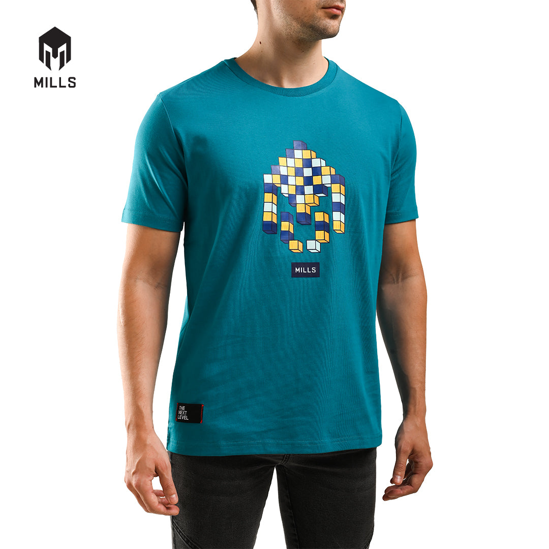 MILLS Kaos Oblong Katun Cotton T-Shirt Cubo 21026