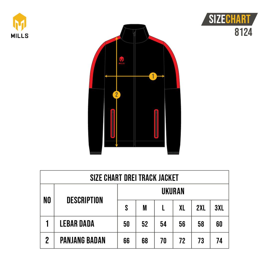 MILLS Jaket Olahraga Drei Track Jacket 8124