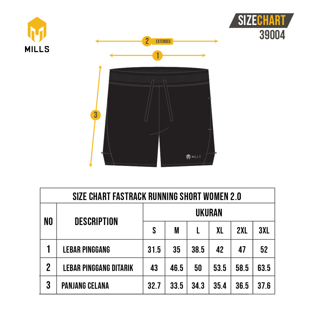 MILLS Celana Running Fastrack Running Short Women 2.0 39004