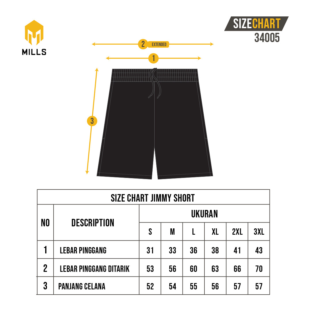 MILLS Celana Training Pendek Jimmy Short Pants 34005