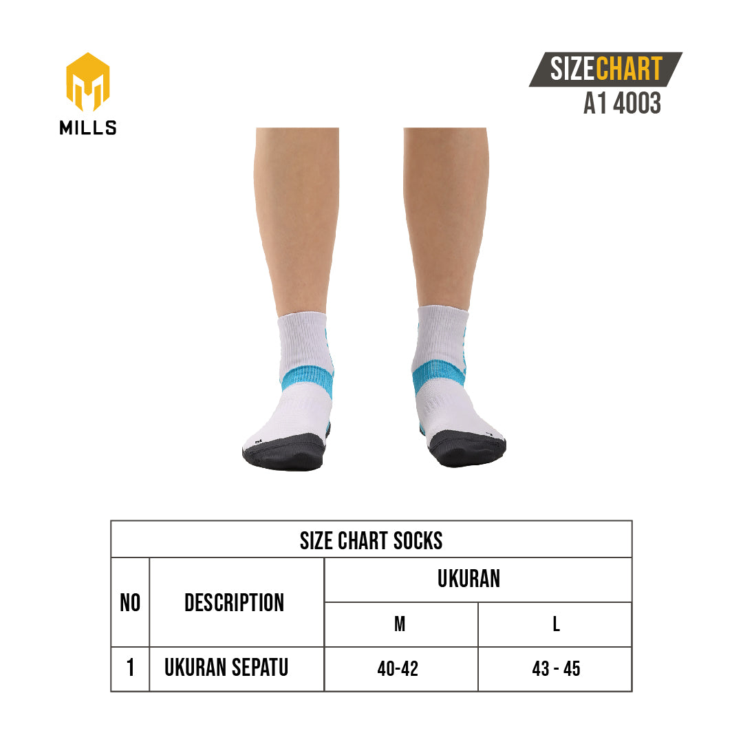 MILLS Kaos Kaki Olahraga Sport Gama Short Socks A1 4002