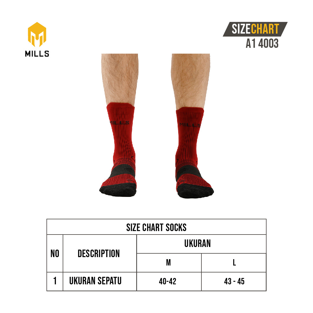 MILLS Kaos Kaki Olahraga Sport Nubar Quarter Socks A1 4003