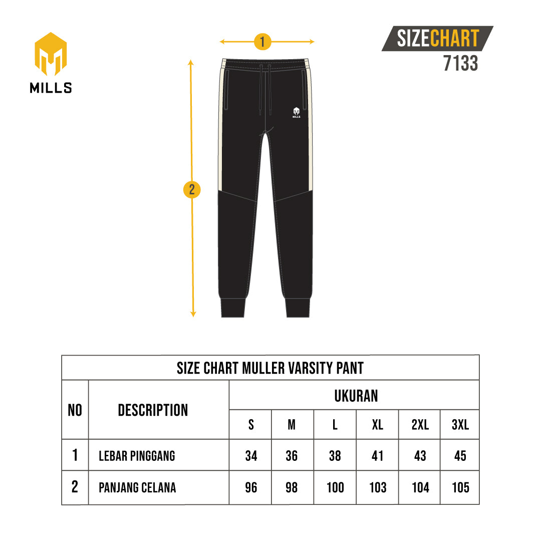 MILLS Celana Training Core Long Pants Muller Varsity 7133