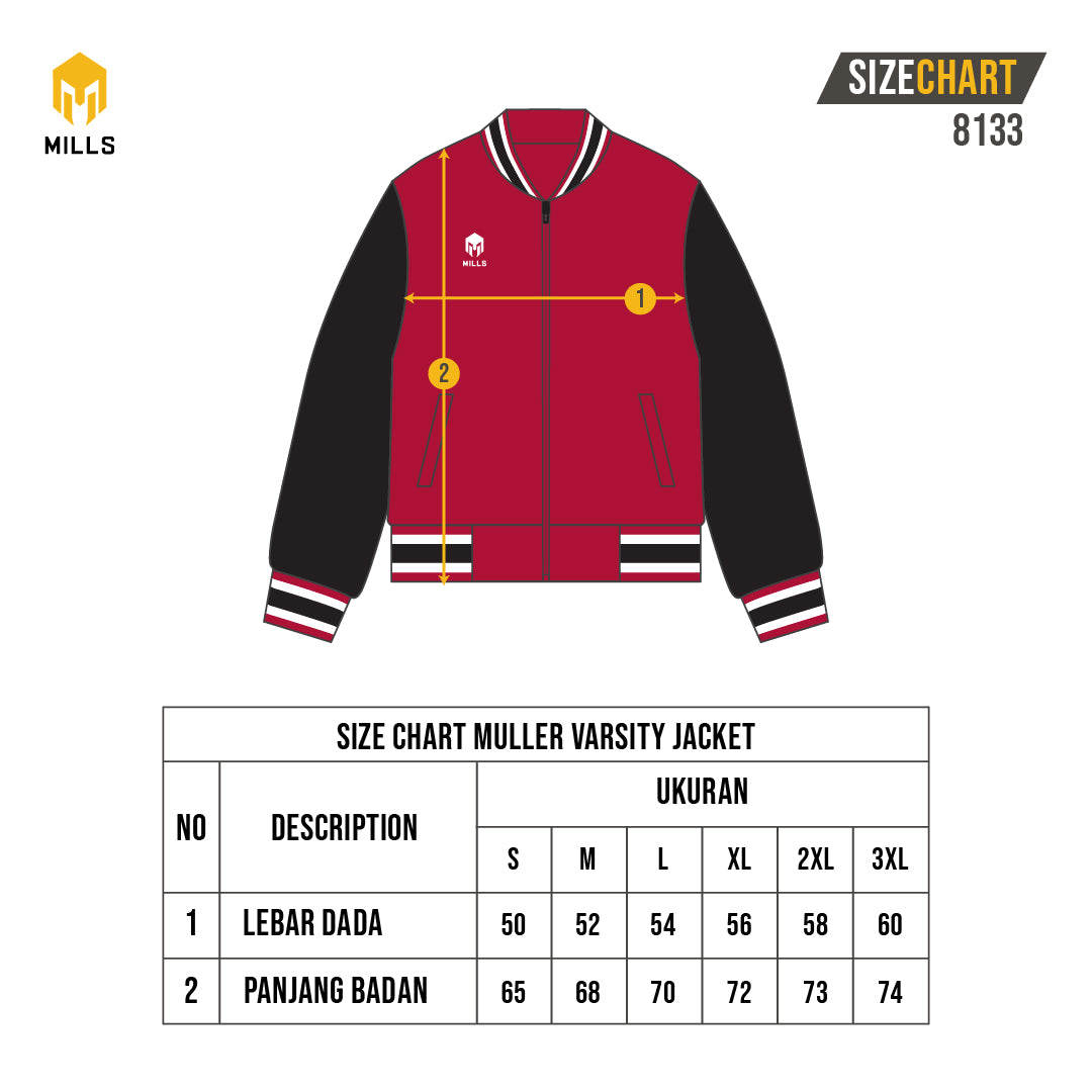 MILLS Jaket Olahraga Muller Varsity Jacket 8133